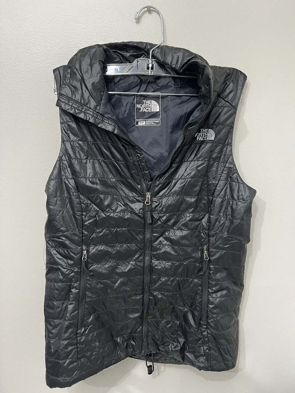 The North Face Womens Thermoball Eco Puffer Vest Black Full Zip Size S